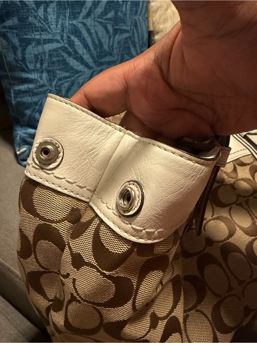 Coach Signature Soho Pleated Tote - Picture 7 of 12